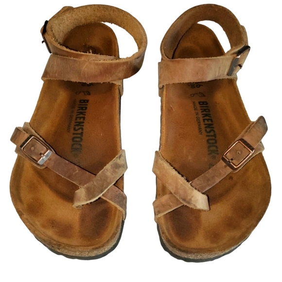 BIRKENSTOCK Yara Habana Oiled Leather Ankle Strap Toe‎ Loop Sandal  Size EU 36 - Picture 3 of 13